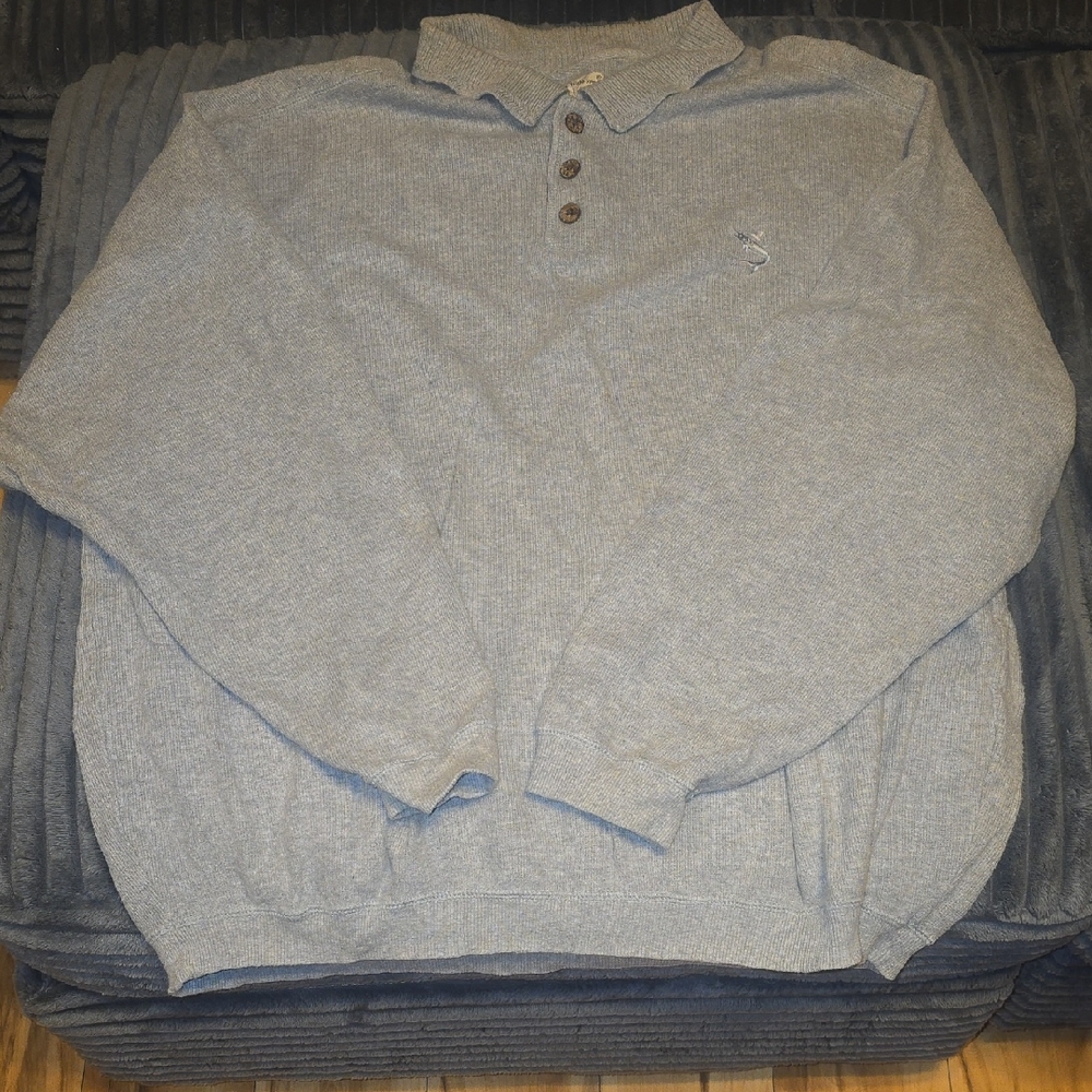 Men's V-Neck Sweater - Gray
